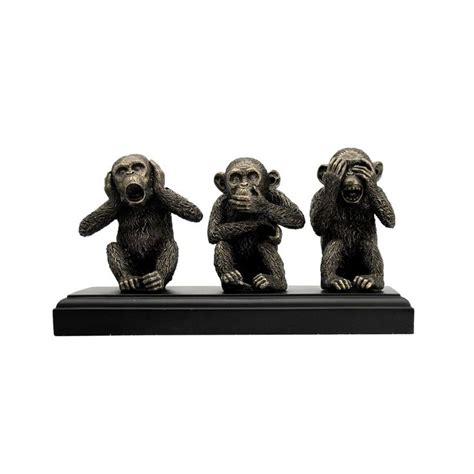 Three Wise Monkeys Statue Wise Monkeys Decor See No Evil Speak No