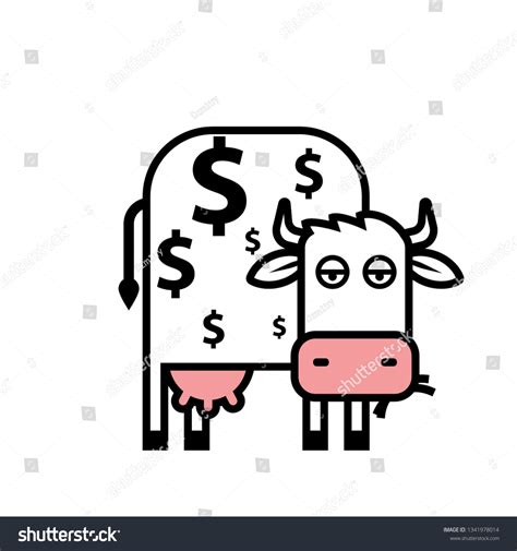 Cash Cow Cartoon Icon Clipart Image Stock Vector (Royalty Free ...