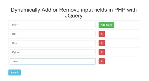 Dynamically Add Remove Input Fields In PHP With Jquery Ajax Webslesson