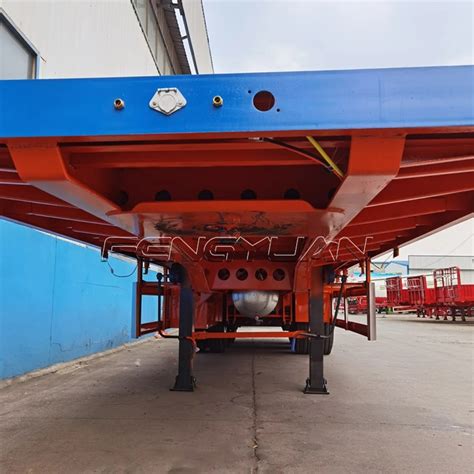 Axle Feet Container Transport Flatbed Semi Trailer For Africa