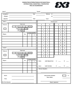 Fiba X Scoresheet Fill And Sign Printable Template Online