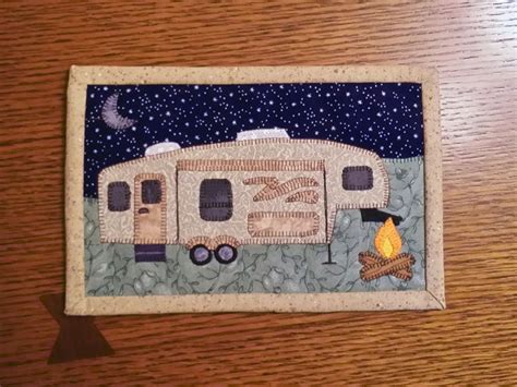 Pdf Pattern For Camping Mug Rug Th Wheel Mug Rug Pattern Etsy Canada