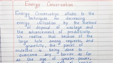 Write A Short Essay On Energy Conservation Essay Writing English