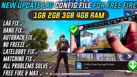 Free Fire Lag Fix Config For Low End Device S Lag Fix Config For Free