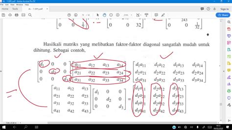 Aljabar Linear Elementer Matriks Diagonal Matriks Segitiga Dan