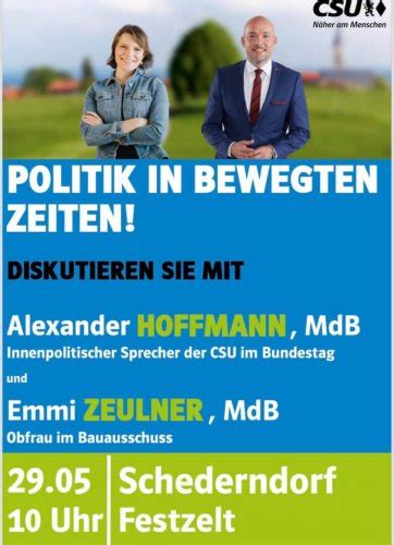 Herzliche Einladung Zum Politischen Fr Hschoppen Emmi Zeulner