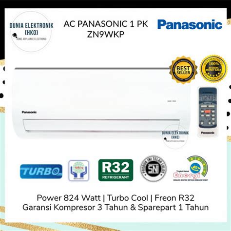 Promo AC PANASONIC 1 PK ZN9WKP ZN 9 WKP 9WKP TURBO COOL R32 LOW WATT