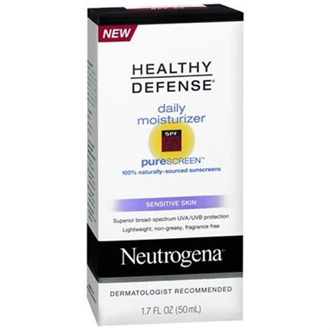 Neutrogena Healthy Defense Daily Moisturizer Spf 50 Sensitive Skin Fragrance Free Products Pure