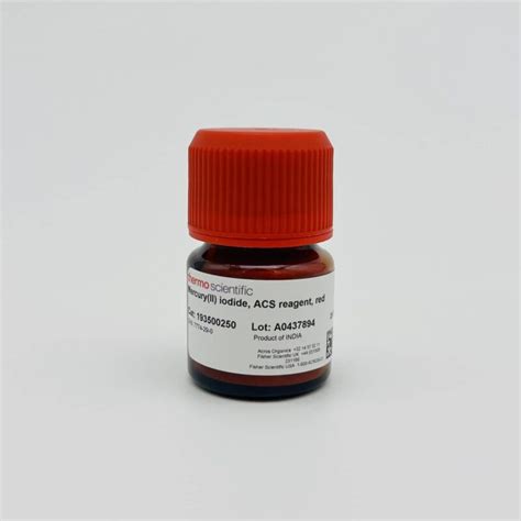 Mercury Ii Iodide 99 Chai 25g Acs Reagent Red Acros Cas 7774 29 0 Hóa Chất Thí Nghiệm