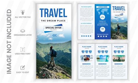 Premium Vector Travel Brochure Design