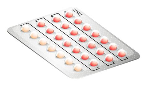 Une Pilule Contraceptive Illustration De Vecteur Illustration Du