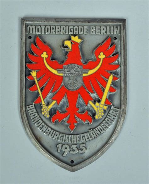 Regimentals GERMAN WWII MOTOR BRIGADE BERLIN NSKK PLAQUE