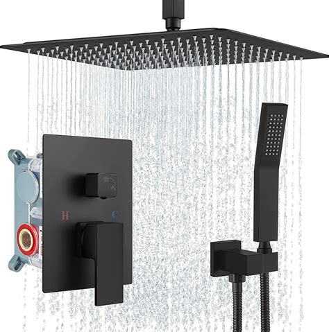 Aolemi 16 Inch Ceiling Mount Shower System Oil Rubbed Bronze Rainfall
