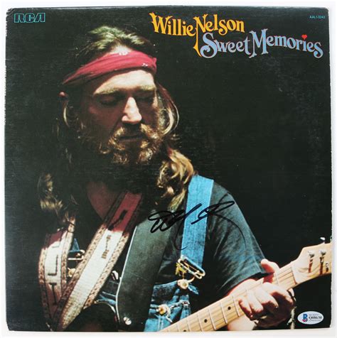 Willie Nelson Autographed Sweet Memories Vinyl Record Album Cover