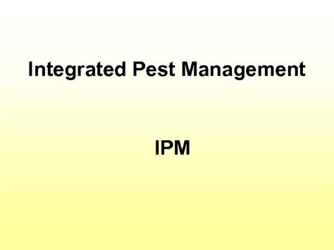 Integrated Pest Management Ipm Reading Assignment Norris