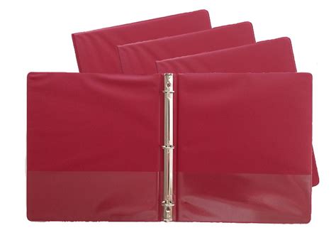 Burgundy Vinyl Standard 3 Ring Binders 1 Inch For 85 X 11 Sheets