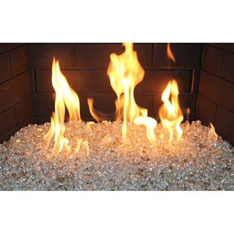 Exotic Glass 25 Lbs Clear Crystal Reflective Gas Fire Pit Fire Glass Eg25 R03p At