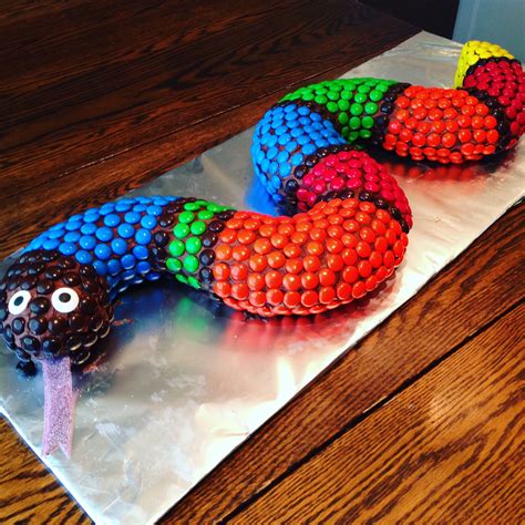 Snake Cake Mnm Cake Reptile Party Snake Cakes Snake Birthday