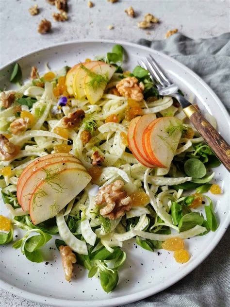 Venkel Salade Met Appel En Honing Mosterd Dressing