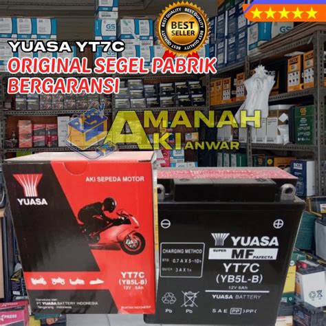 Jual AKI Kering YUASA YT7C AKI MOTOR YAMAHA Yamaha Alfa IIR Yamaha