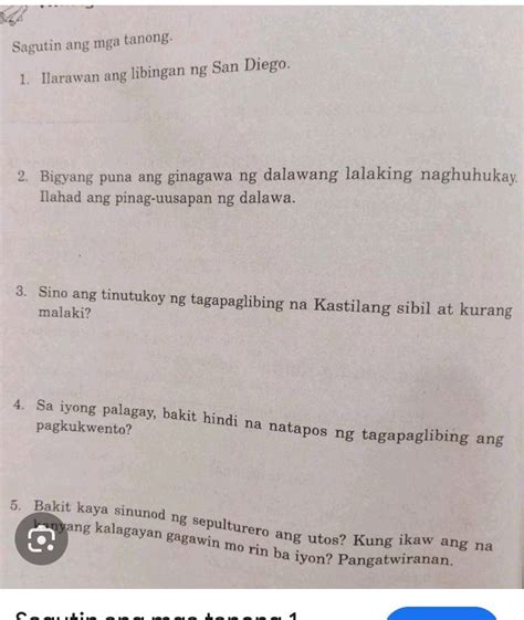 Sagutin Ang Mga Tanong 1 Ilarawan Ang StudyX