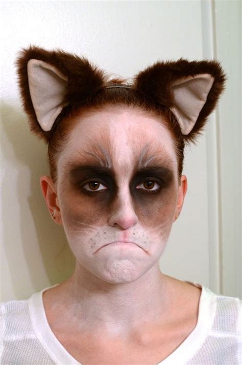 Diy Grumpy Cat Costume Cat Face Makeup Grumpy Cat Costume Special