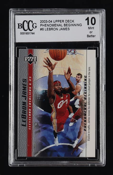 LeBron James 2003 04 Upper Deck Phenomenal Beginning LeBron James 6 RC