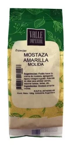 Mostaza Amarilla Molida Gr Marca Valle Imperial Mercadolibre