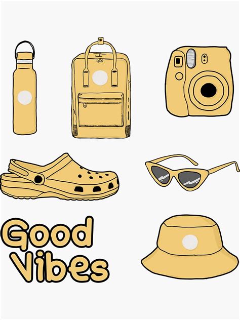 Yellow Aesthetic Sticker Pack Sticker For Sale By VBNART Redbubble