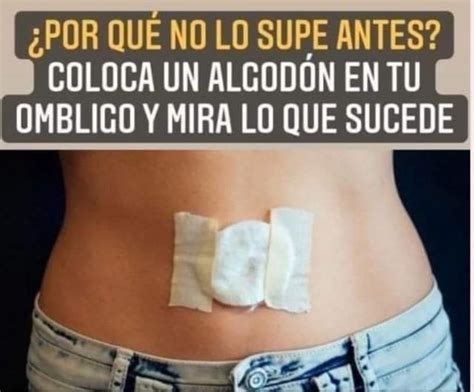 Coloca Un Algod N En Tu Ombligo Y Observa Qu Sucede Nutricion Vitae