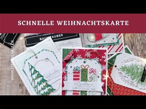 Schnelle Weihnachtskarte mit Projektset Festliche Anhänger und