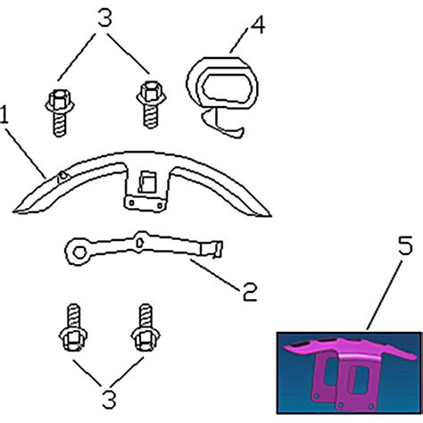 Vue Eclatee Piece Garde Boue Avant Moto Masai Greystone