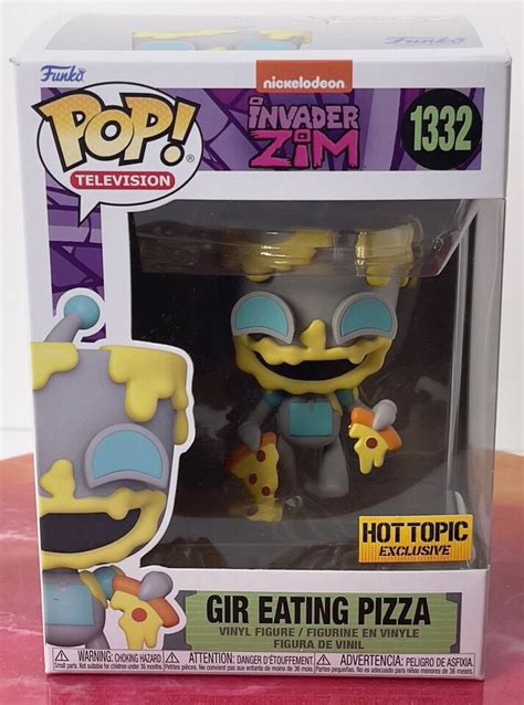 Funko Pop Nickelodeon Invader Zim Gir Eating Pizza 1332 Hot Topic