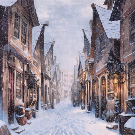 Wizard Winter Village Canvas Wrap Wall Art Canvas Sizes Wizard