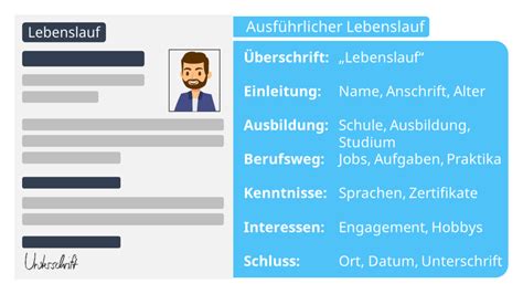 Ausführlicher Lebenslauf Aufbau Vorlage und Tipps mit Video