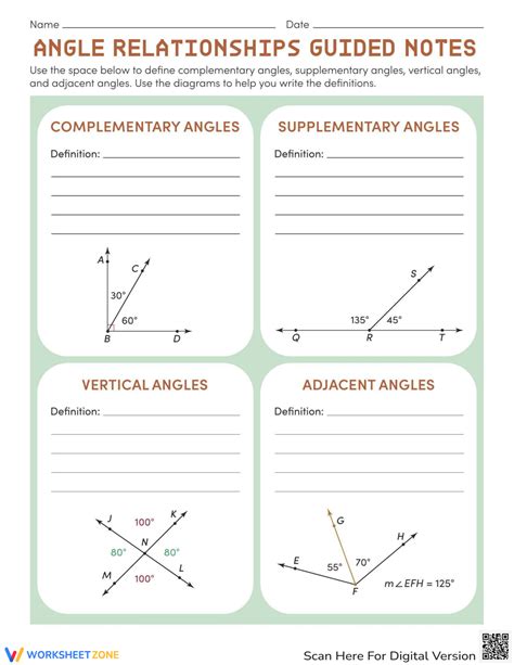 Complementary Supplementary Vertical And Adjacent Angles