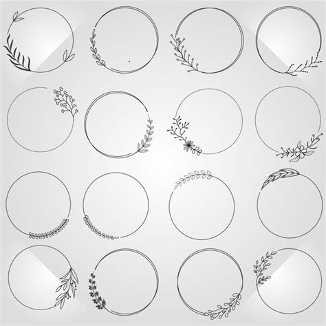 Premium Vector Floral Wreaths Big Set Of Floral Round Frames Vector