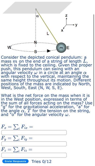 Solved Consider The Depicted Conical Pendulum A Mass M On Chegg