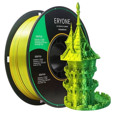 Eryone Dual Color Silk Pla Filament Yellow And Green