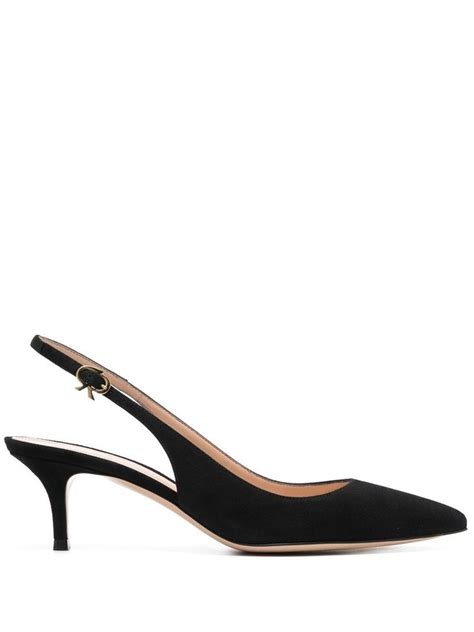 Gianvito Rossi Pointed Toe Slingback Pumps Farfetch Slingback