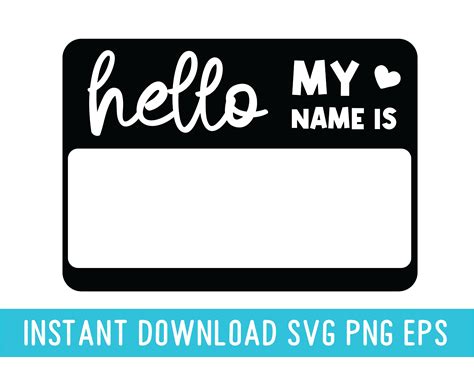 Hello My Name Is Svg Name Tag Svg Name Badge Svg Hello Etsy Hot Sex