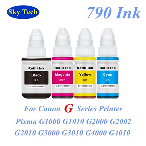 Sky 790 Gi 790 Ink Premium Refill Ink For Canon Pixma G1000 G1010 G2000 G2002 G2010