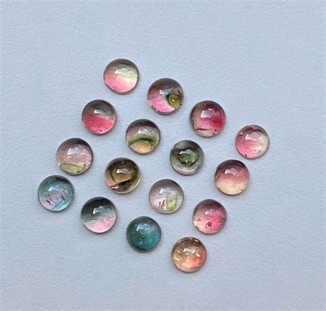 Natural Watermelon Tourmaline Cabochon Oval Shape Loose Cabochon