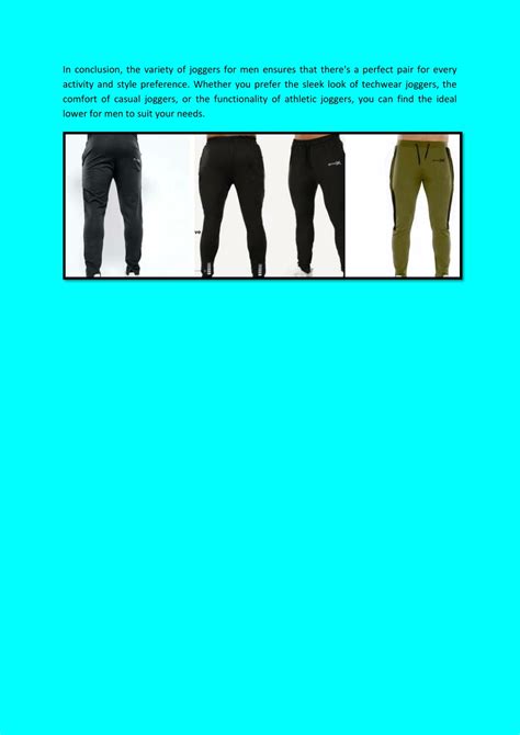 PPT Exploring The Different Types Of Joggers For Men PowerPoint