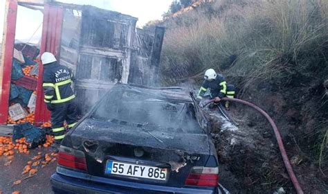 Zincirleme Kazada Ara Alev Ald Antakya Gazetesi