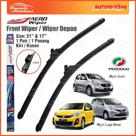 Perodua Myvi Lagi Best Year 2011 2017 Car Windshield Wiper Blade 21 17