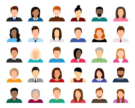 Ensemble D avatars De Personnes Icônes De Profil D avatar De Personnes