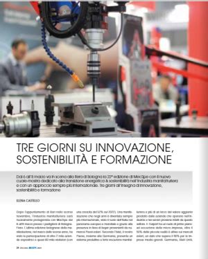 Tre Giorni Su Innovazione Sostenibilit E Formazione Meccanica Plus