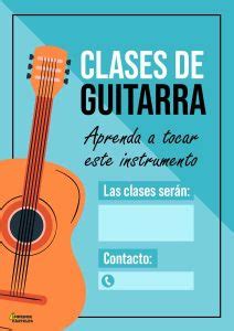 Cartel Para Imprimir De Clases De Guitarra Imprimir Carteles Gratis