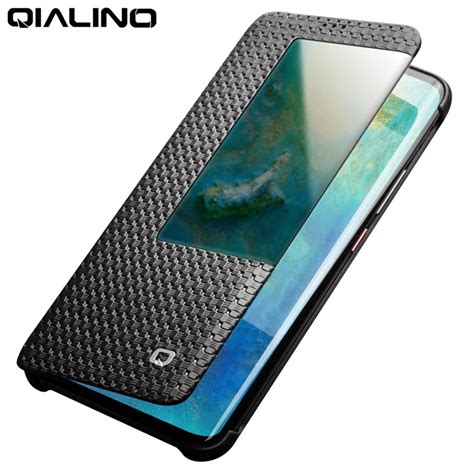 Qialino Fashion Genuine Leather Flip Case For Huawei Mate Pro